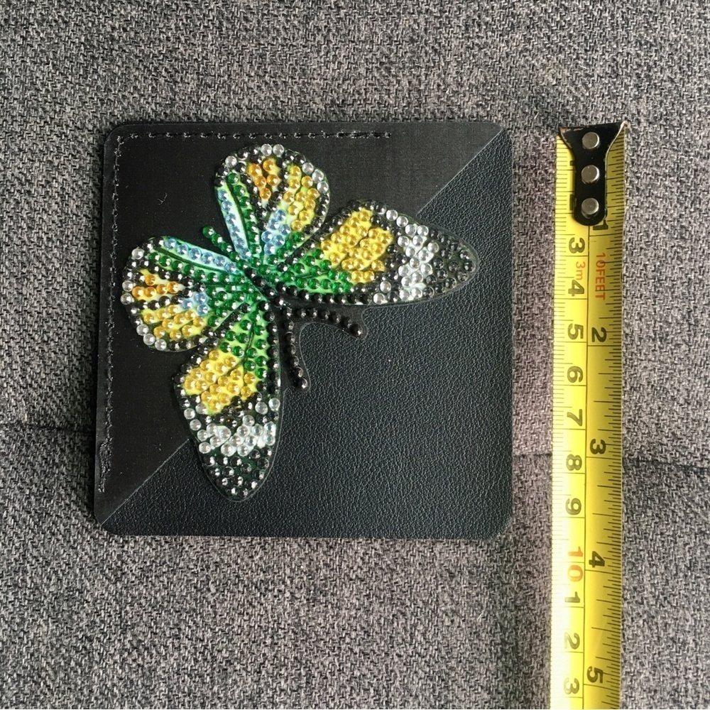 Diamond Art Butterfly Corner Bookmark, Colorful, Sparkly (YELLOW/GREEN) - Picture 11 of 17